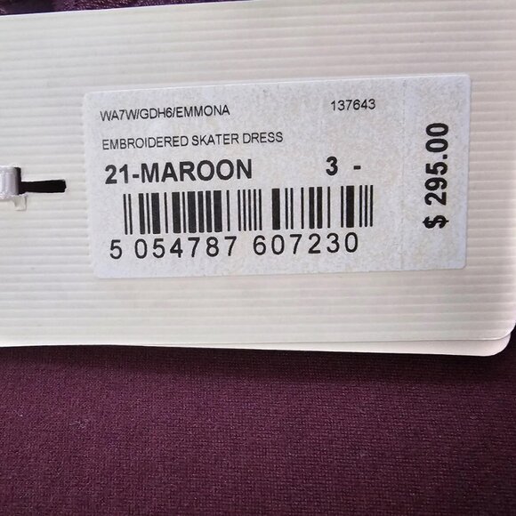 Ted Baker London Burgundy Midi Dress - Picture 10 of 12